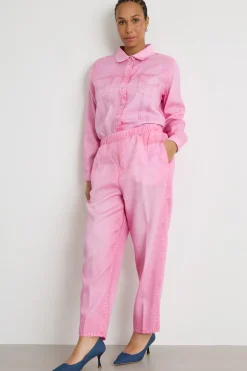 Camicia effetto jeans - Rosa