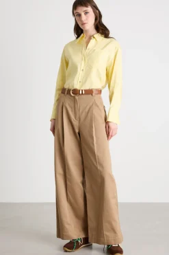 Camicia fluida e asimmetrica - Giallo