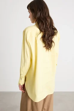 Camicia fluida e asimmetrica - Giallo
