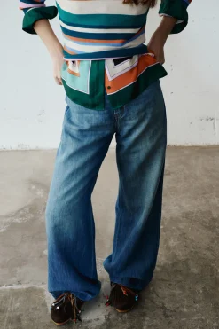 Camicia fluida in twill - Verde Rosa Nero