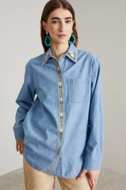 Camicia in cotone - Azzurro