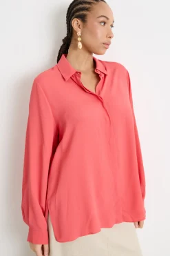 Camicia in crepe de chine - Rosa