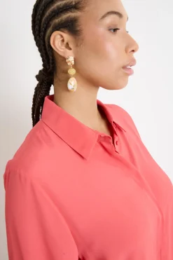 Camicia in crepe de chine - Rosa