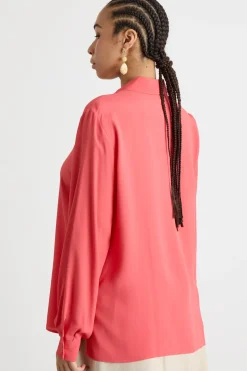 Camicia in crepe de chine - Rosa