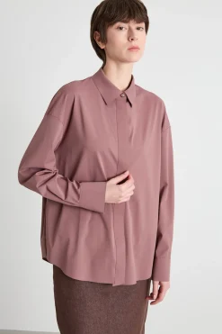 Camicia in jersey tecnico - Rosa