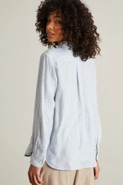 Camicia in lino - Azzurro Bianco