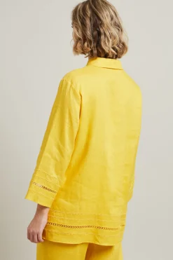 Camicia in lino - Giallo