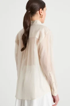 Camicia in mussola - Avorio