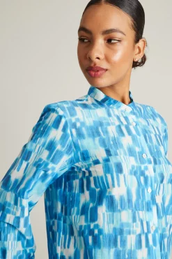 Camicia in mussola - Azzurro Bianco