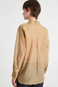 Camicia in mussola - Cammello