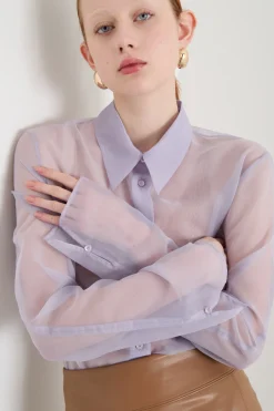Camicia in organza - Lilla