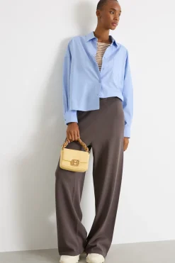 Camicia in popeline - Azzurro