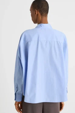Camicia in popeline - Azzurro