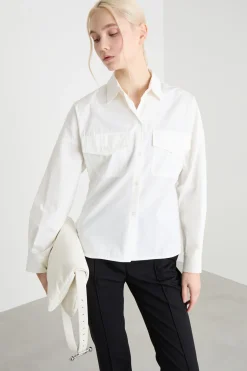 Camicia in popeline - Bianco