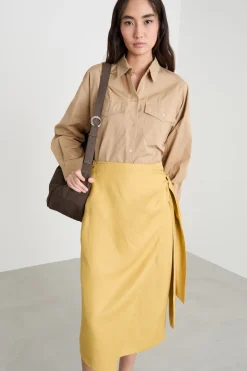 Camicia in popeline - Cammello
