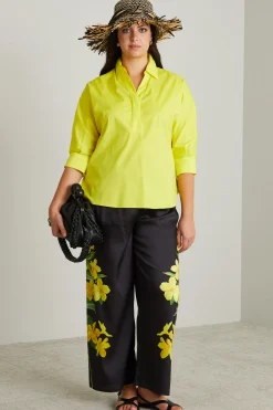 Camicia in popeline - Giallo
