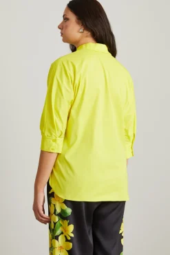 Camicia in popeline - Giallo