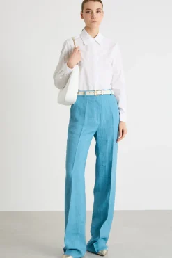 Camicia in popeline ricamato - Bianco