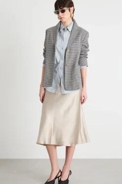 Camicia in popeline stretch - Azzurro