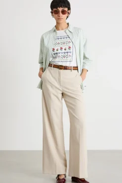 Camicia in popeline - Verde
