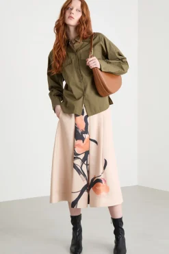 Camicia in popeline - Verde