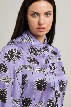 Camicia in raso - Lilla Nero