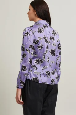 Camicia in raso - Lilla Nero