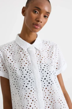Camicia in sangallo - Bianco
