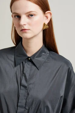Camicia in taffetà - Antracite