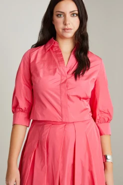 Camicia in taffetà - Rosa