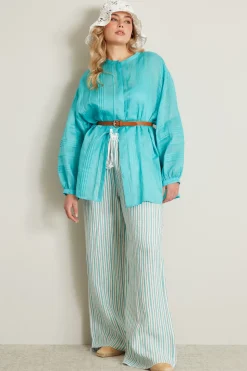 Camicia in tela - Azzurro