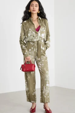 Camicia in twill stampato - Verde