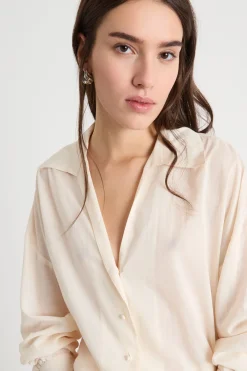 Camicia in voile - Avorio