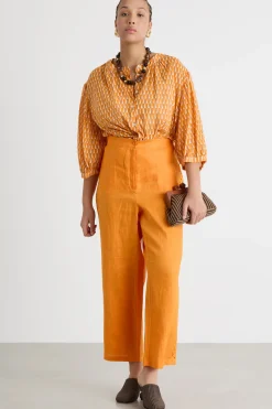 Camicia in voile con top - Arancione