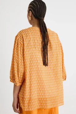 Camicia in voile con top - Arancione