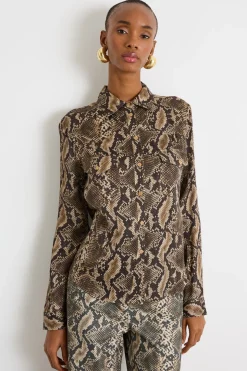 Camicia jacquard - Marrone