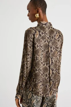 Camicia jacquard - Marrone