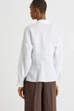 Camicia leggera con tasche - Bianco