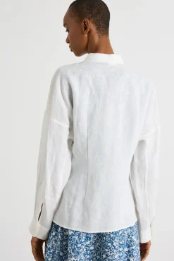Camicia leggera con tasche - Bianco