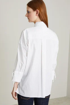Camicia morbida in popeline - Bianco