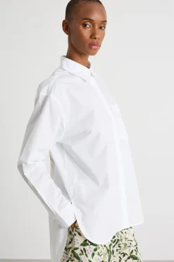 Camicia oversize con stampa - Bianco