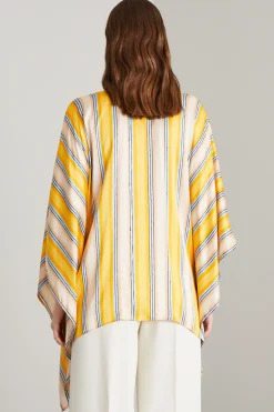 Camicia poncho - Giallo Azzurro Bianco