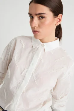Camicia ricamata - Bianco