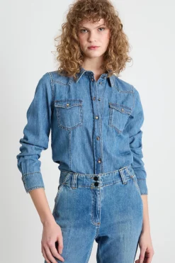 Camicia sfiancata - Azzurro