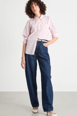 Camicia stampata - Rosa Bianco