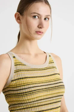 Canotta aderente - Giallo Marrone Beige