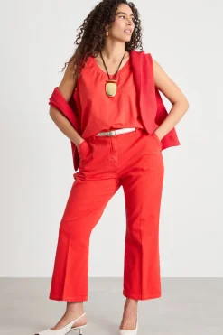 Canotta ampia in jersey - Rosso