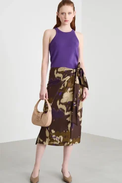 Canotta con scollo all'americana - Viola