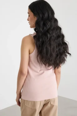 Canotta con strass - Rosa