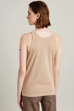 Canotta dritta in jersey - Beige